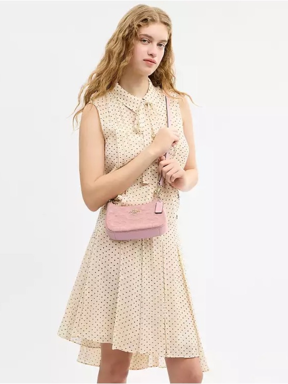 Coach Teri Mini Bag In Light Pink Signature Denim NWT - Picture 10 of 11